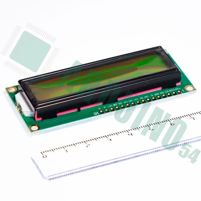 LCD 16×2 1602 дисплей зелёный