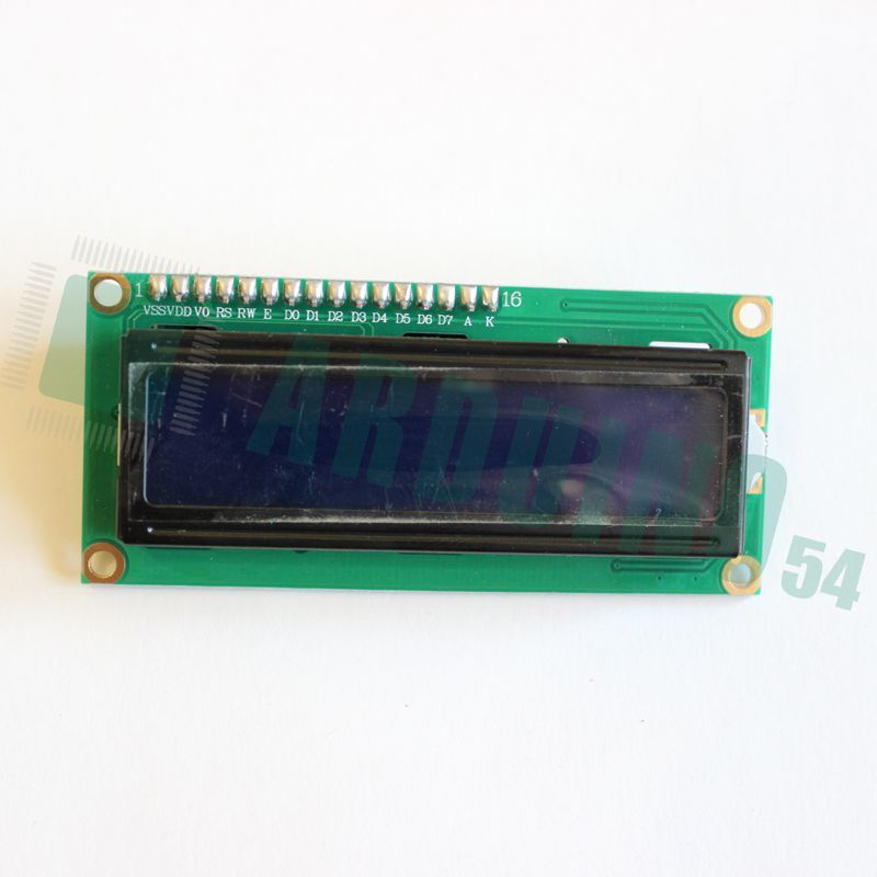 LCD 16×2 1602 дисплей синий + LCD конвертер с IIC/I2C spi