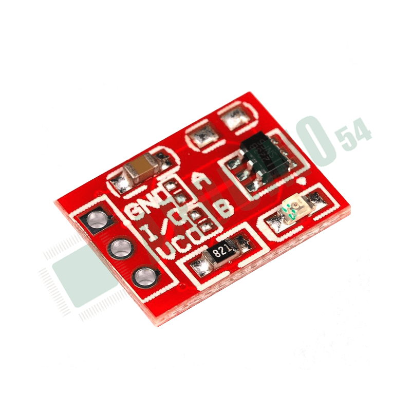 Сенсорный выключатель на модуле TTP223 (красный)
