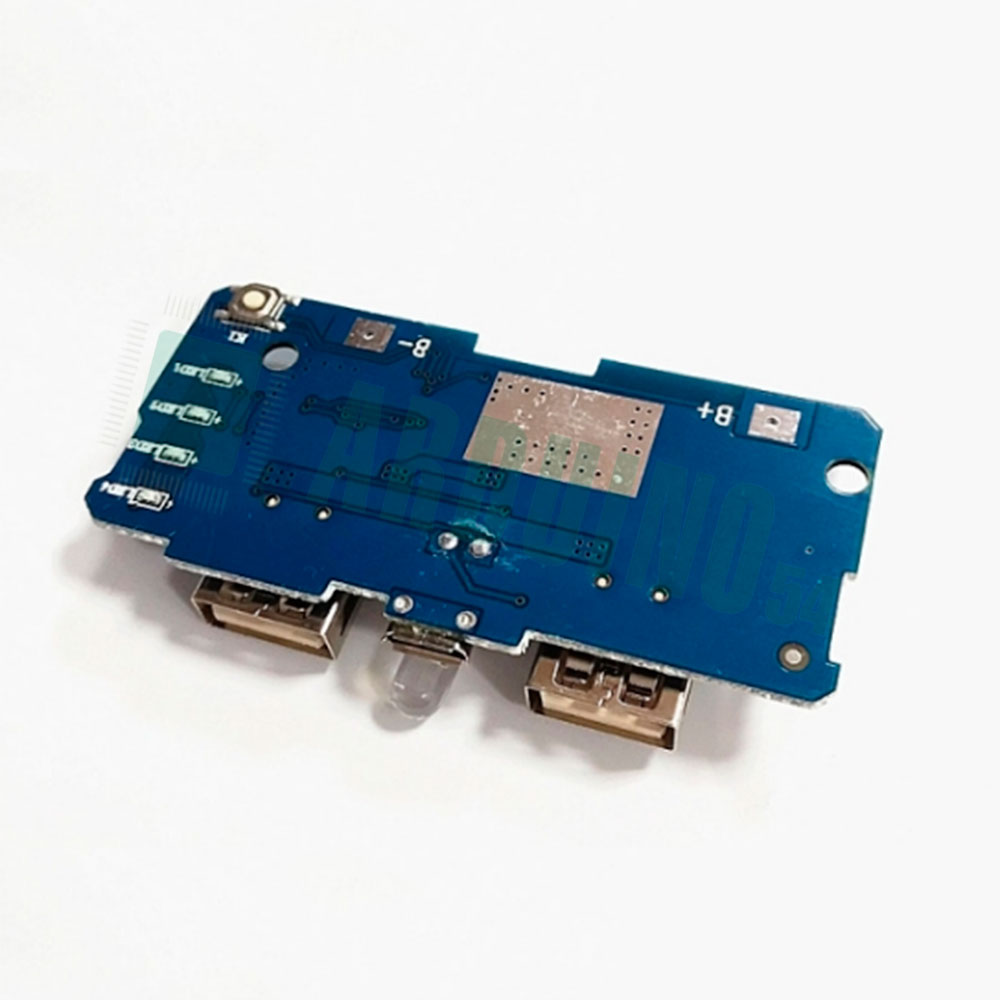 Модуль Powerbank заряда LiPo с двумя USB, от 3.7V до 5V2A