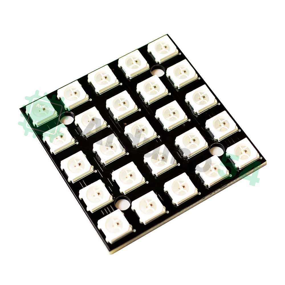 Модуль из 25 RGB светодиодов WS2812 5x5 (квадрат)