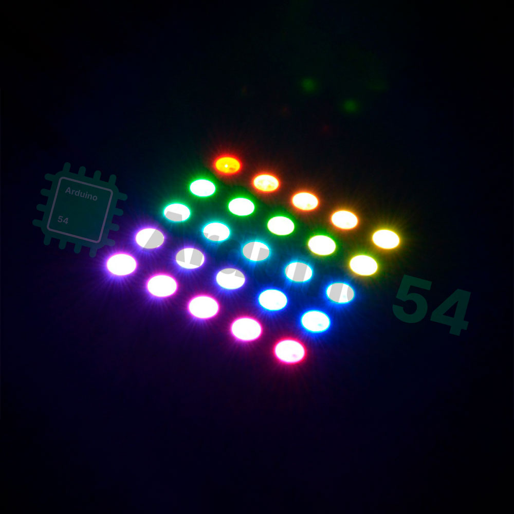 Модуль из 25 RGB светодиодов WS2812 5×5 (квадрат)