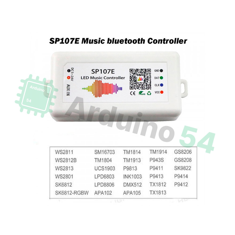 SPI Led Music контроллер SP107E для адресных лент