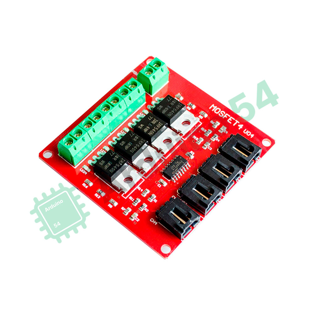 Плата (силовой модуль для Arduino) MOSFET IRF540 V4.0 - 4 канала