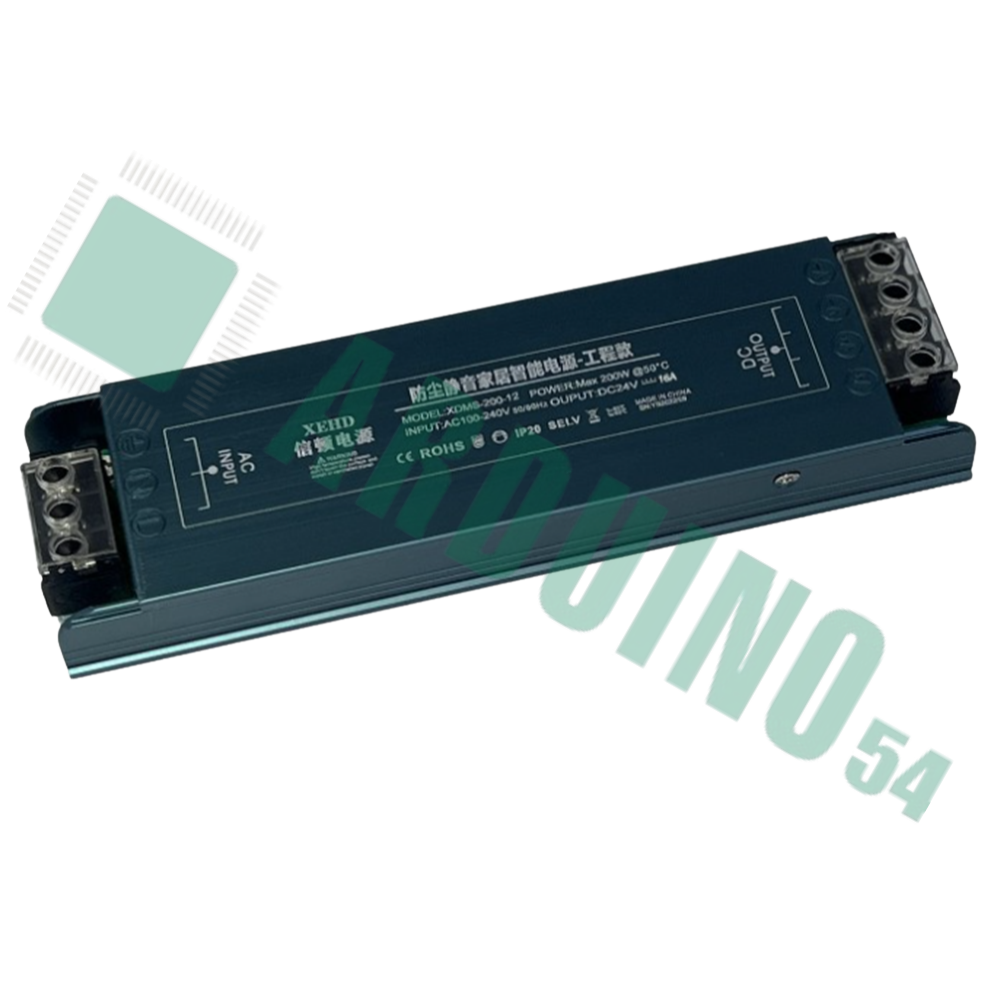 Блок питания 12 Вольт, 200Вт, 16.6А, MS-200W-12V